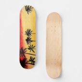 California Tropical Palm Trees Sun Skateboard Art (Voorkant)
