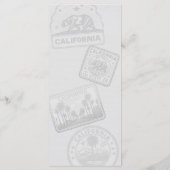 California Trouwtaart Menu (Achterkant)