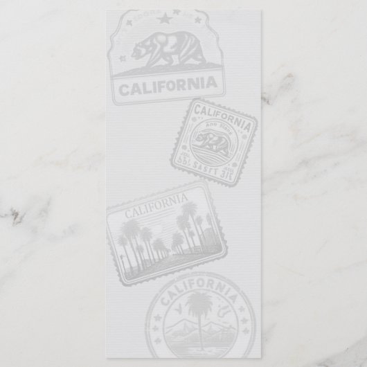 California Trouwtaart Menu (Achterkant)