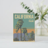 California Twenty Nine Palms Retro Reiskunst Briefkaart (Staand voorkant)