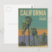 California Twenty Nine Palms Retro Reiskunst Briefkaart (Voorkant / Achterkant)
