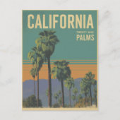 California Twenty Nine Palms Retro Reiskunst Briefkaart (Voorkant)