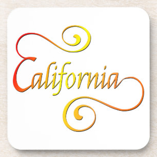 California Typography Art Bier Onderzetter