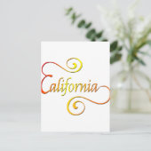 California Typography Art Briefkaart (Staand voorkant)