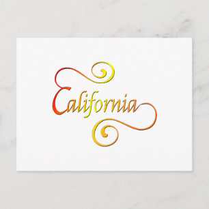 California Typography Art Briefkaart