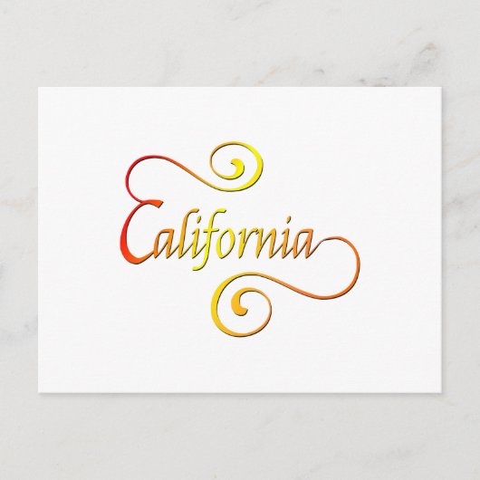 California Typography Art Briefkaart (Voorkant)