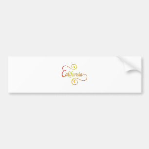 California Typography Art Bumpersticker