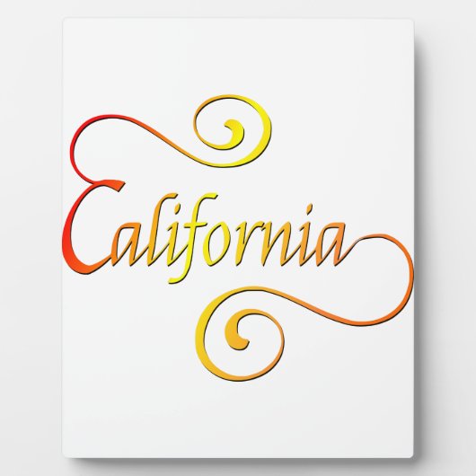 California Typography Art Fotoplaat (Voorkant)