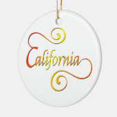 California Typography Art Keramisch Ornament (Links)