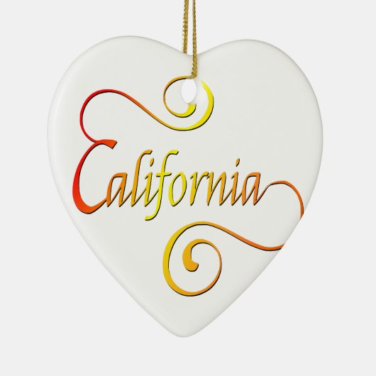 California Typography Art Keramisch Ornament (Rechts)