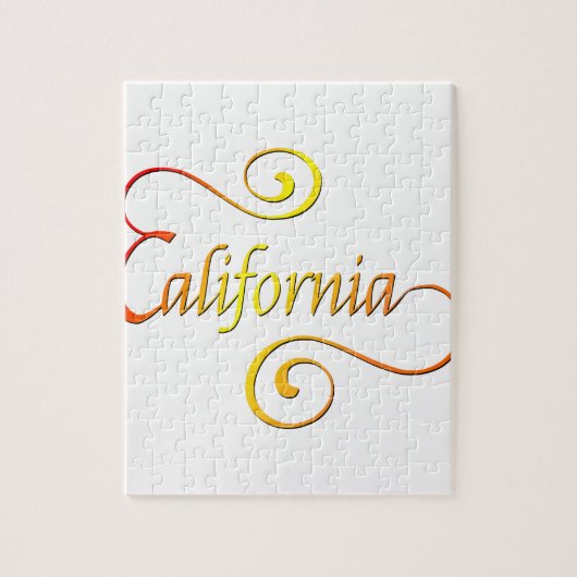 California Typography Art Legpuzzel (Verticaal)