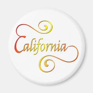 California Typography Art Magneet