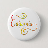 California Typography Art Ronde Button 5,7 Cm (Voorkant)