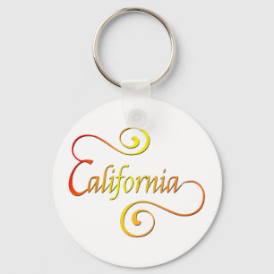 California Typography Art Sleutelhanger