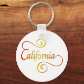 California Typography Art Sleutelhanger (Voorkant)