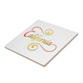 California Typography Art Tegeltje (Zijkant)