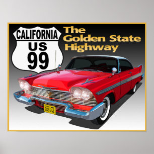 California U.S. Route 99 - De Gouden Staat Poster