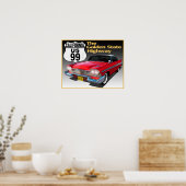 California U.S. Route 99 - De Gouden Staat Poster (Keuken)