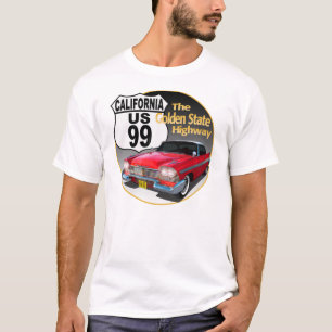 California U.S. Route 99 - De Gouden Staat T-shirt