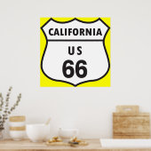 California US 66 Sign Poster (Keuken)