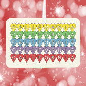 California US State Heart Pattern Luchtverfrisser