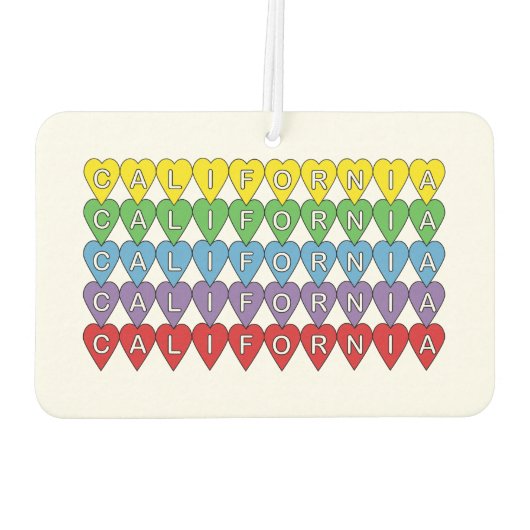 California US State Heart Pattern Luchtverfrisser (Achterkant)