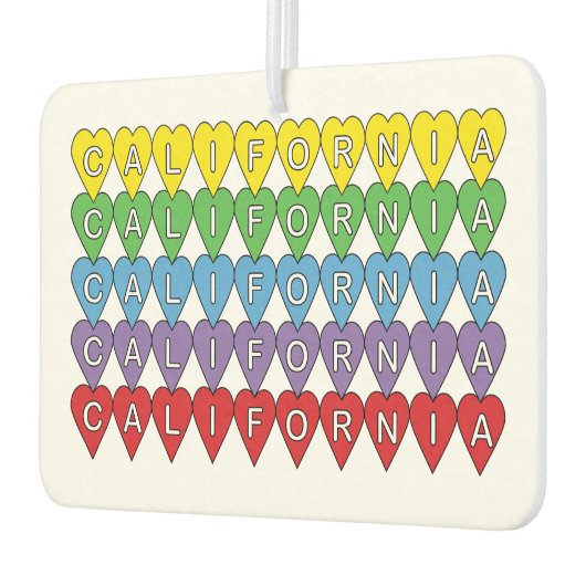 California US State Heart Pattern Luchtverfrisser (Links)