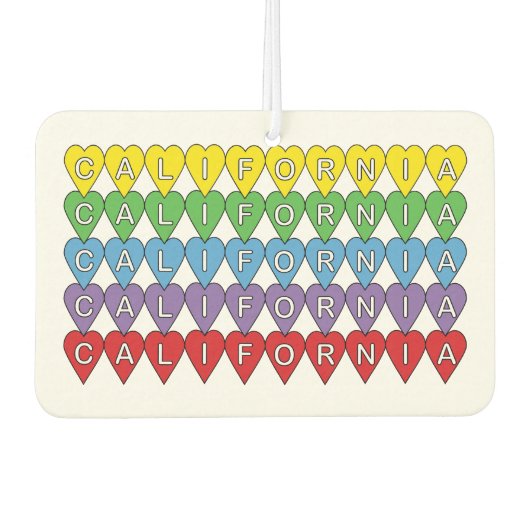 California US State Heart Pattern Luchtverfrisser (Voorkant)
