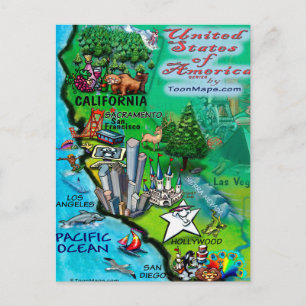 California USA Card Briefkaart