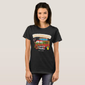 California USA EST 1995 L Moderne black women T-shirt (Voorkant volledig)