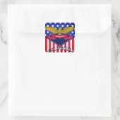 California USA Flag Vierkante Sticker (Tas)