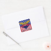 California USA Flag Vierkante Sticker (Envelop)