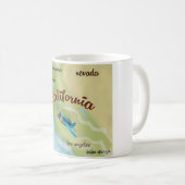 California USA  kaart en reisposter. Koffiemok (Voorkant rechts)