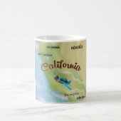 California USA  kaart en reisposter. Koffiemok (Center)