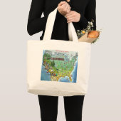California USA Map Grote Tote Bag (Voorkant (product))