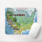 California USA Map Muismat (Met muis)