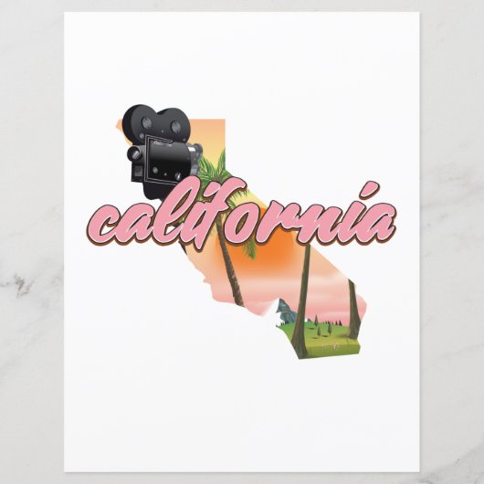 California USA map poster (Achterkant)