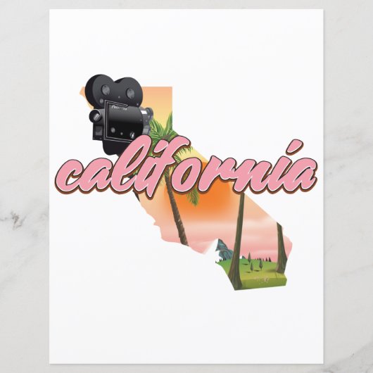California USA map poster (Voorkant)