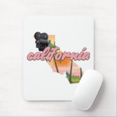 California USA map poster Muismat (Met muis)