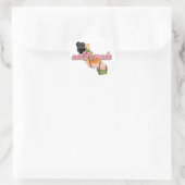 California USA map poster Ronde Sticker (Tas)