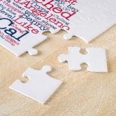 California USA Slang Word Art Map Jigzaag Puzzle Legpuzzel (Zijkant)