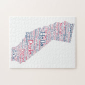 California USA Slang Word Art Map Jigzaag Puzzle Legpuzzel (Horizontaal)