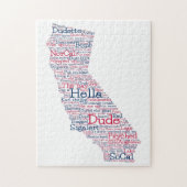 California USA Slang Word Art Map Jigzaag Puzzle Legpuzzel (Verticaal)