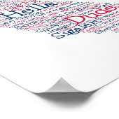 California USA Slang Word Art Map Poster (Hoek)