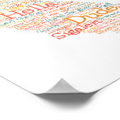 California USA Slang Word Art Map Poster (Hoek)