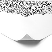 California USA Slang Word Art Map Poster (Hoek)