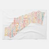 California USA Slang Word Art Map Theedoek (Horizontaal)