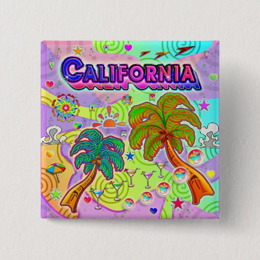 California Vacation Target Button (Voorkant)