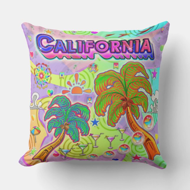California Vacation Target Pillow Buitenkussen (Voorkant)