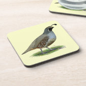 California Valley Quail Bier Onderzetter (Linkerzijde)